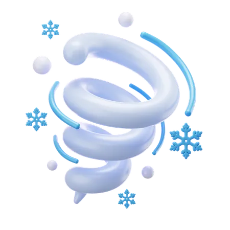 Snow Tornado  3D Icon