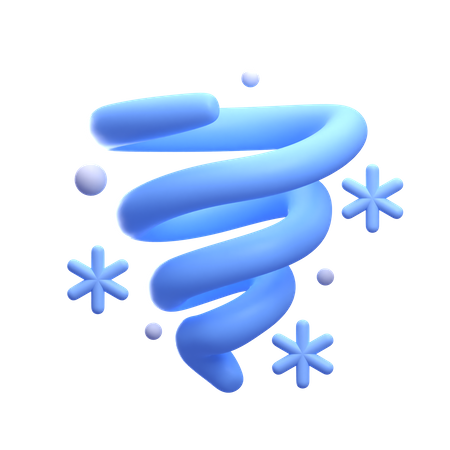 Snow Tornado  3D Icon