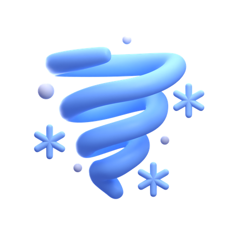 Snow Tornado  3D Icon