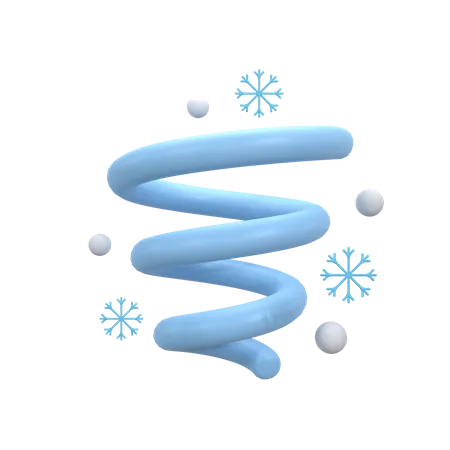 Snow Tornado  3D Icon