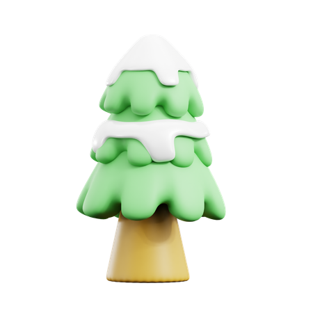 Snow tree  3D Icon