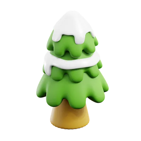 Snow tree  3D Icon