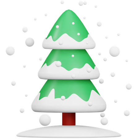 Snow Tree 3D Icon
