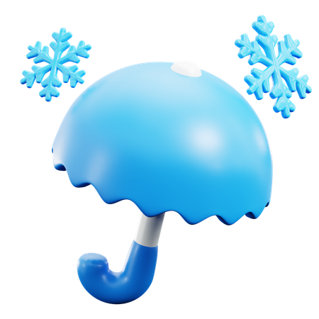 Snow umbrela  3D Icon