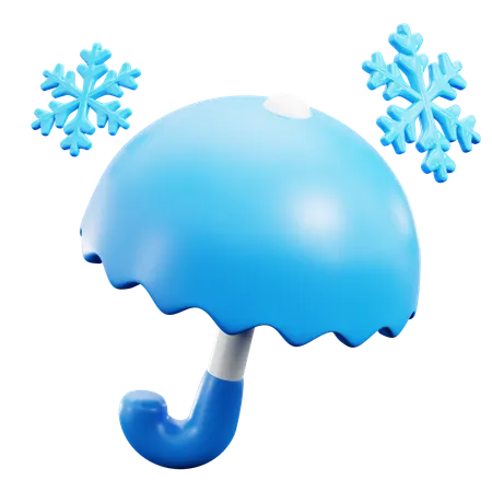 Snow umbrela  3D Icon