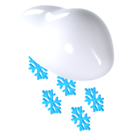 Snow Weather Forecast  3D Icon