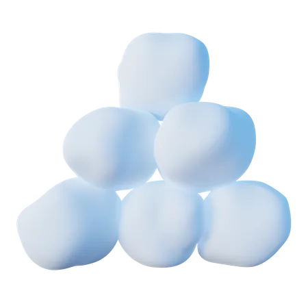 Snowball 3 D Illustration 3D Icon