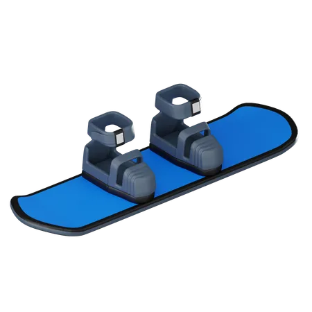 Snowboard And Strap In Bindings Perfect For Showcasing The Excitement And Adventure Of Snowboarding And Alpine Activities 3 D Render Illustration 3D Icon