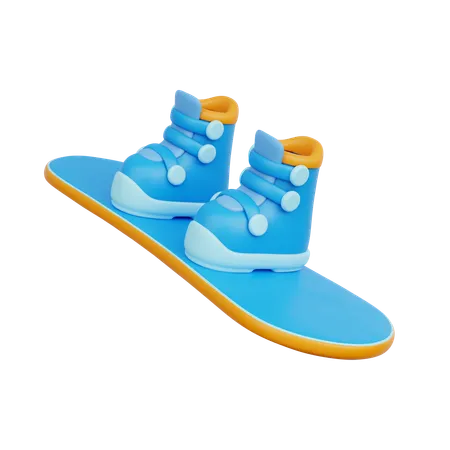 3 D Snowboard Shoes Winter Sports 3D Icon