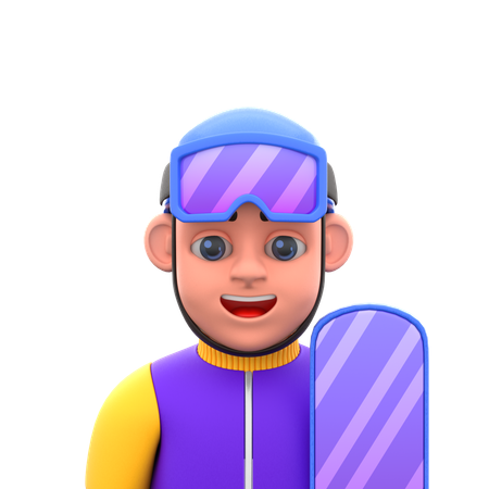 Snowboarder  3D Icon