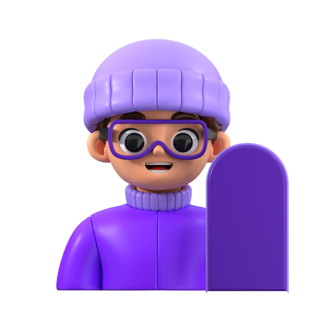 Snowboarder Avatar  3D Icon