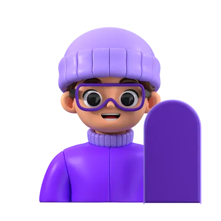 Snowboarder Avatar  3D Icon