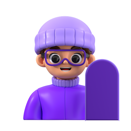 Snowboarder Avatar  3D Icon