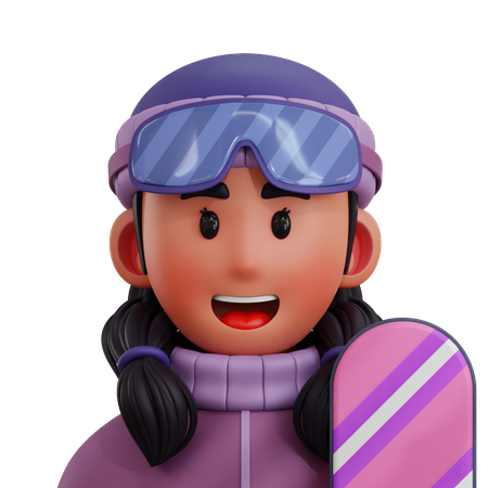 Snowboarder-Spieler  3D Icon