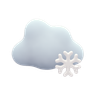 cloud and snowflakes 3d images