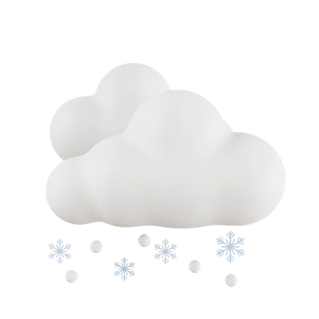 Hailing Snowing 3 D Icon Illustration 3D Icon