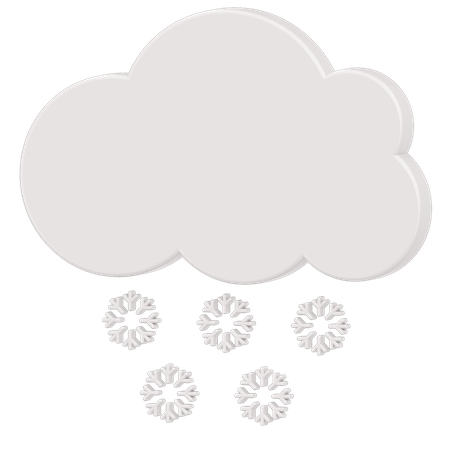 Snowfall and clouds  3D Icon