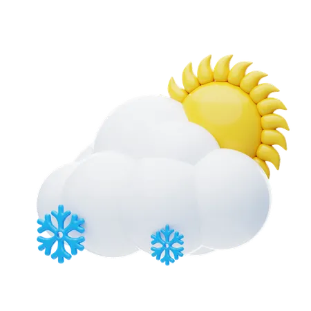 Snowfall At Day  3D Icon