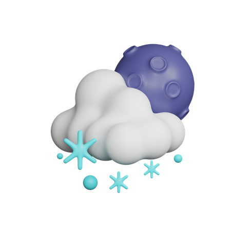 Snowfall at Night  3D Icon
