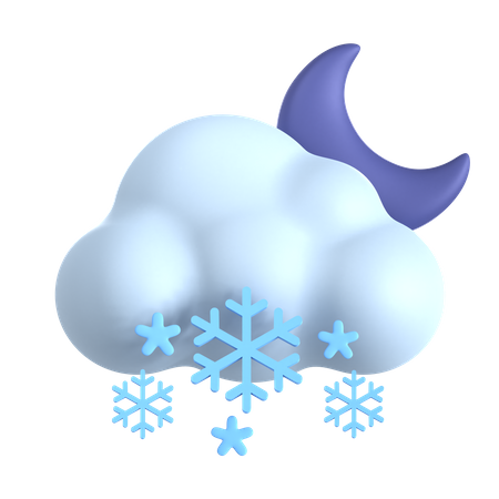 Snowfall At Night  3D Icon