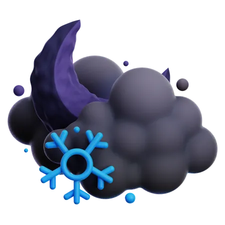 SNOWFALL AT NIGHT  3D Icon