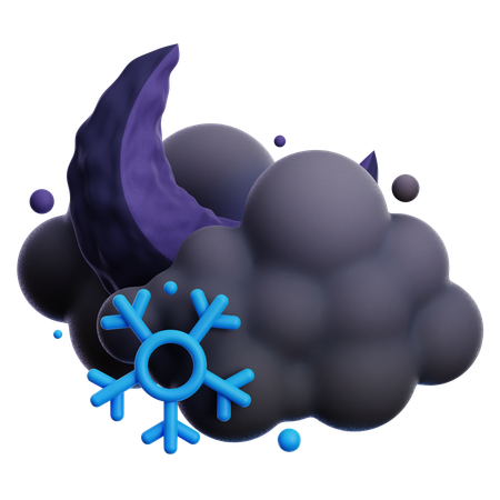 SNOWFALL AT NIGHT  3D Icon