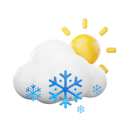 Snowfall Day  3D Icon