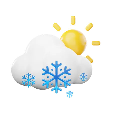 Snowfall Day  3D Icon