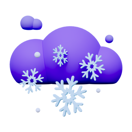 Snowfall Night  3D Icon