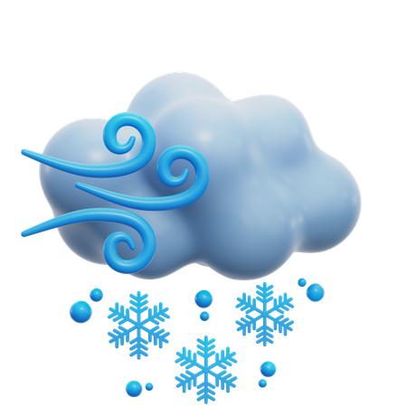 Snowfall Windy  3D Icon