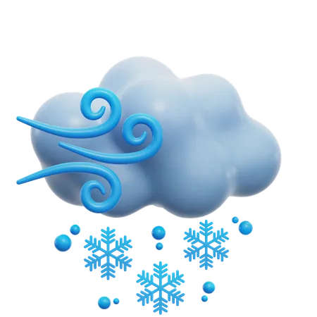 Snowfall Windy  3D Icon