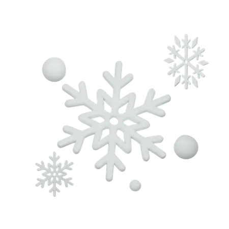 Snowflake With Transparent Background 3D Icon