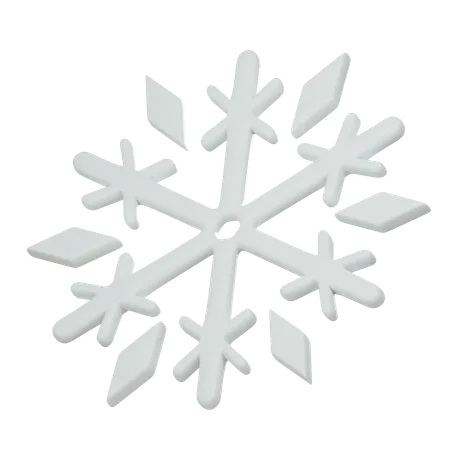 Snowflake With Transparent Background 3D Icon
