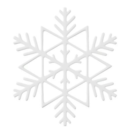 Snowflake 3D Icon download in PNG, OBJ or Blend format