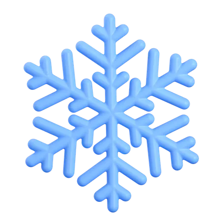 Snowflake Icon Illustration In 3 D Design 3D Icon