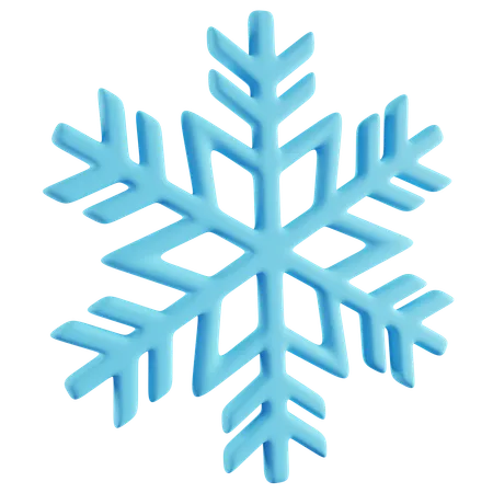3 D Illustration Of Blue Snowflake 3D Icon