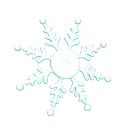 Snowflake 3 D Icon  3D Icon