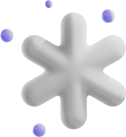 Snowflake  3D Illustration