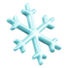 snowflake 3d illustration