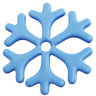 3d ice snow flake logo