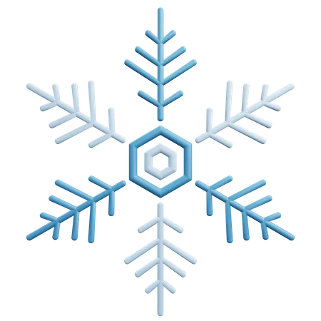 Snowflake 3 D Illustration With Transparent Background 3D Icon