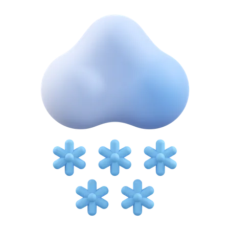 SNOWY 3 D Render Icon Illustration 3D Icon