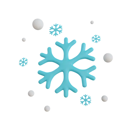Blue Snowflake Snowflake With The Word Snow On It Weather Icon 3D Icon
