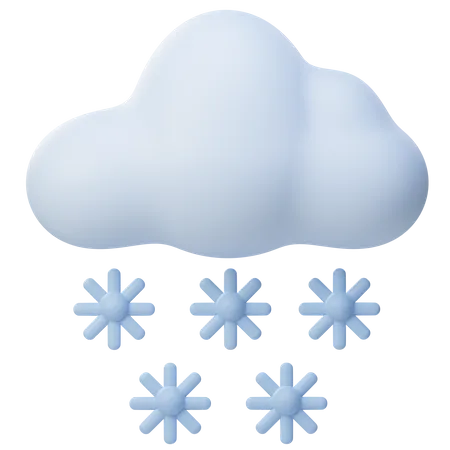 Snowfall 3 D Illustration 3D Icon