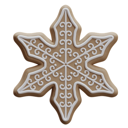 Snowflake Cookie  3D Illustration