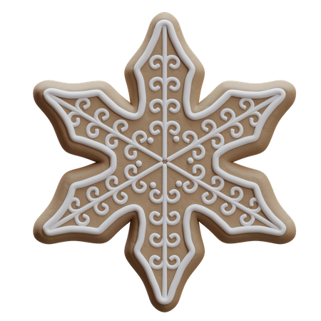 Snowflake Cookie 3D Illustration