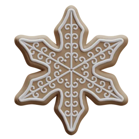 Snowflake Cookie  3D Illustration