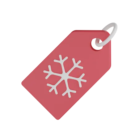 Snowflake Label  3D Icon