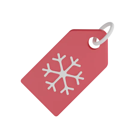 Snowflake Label 3D Icon