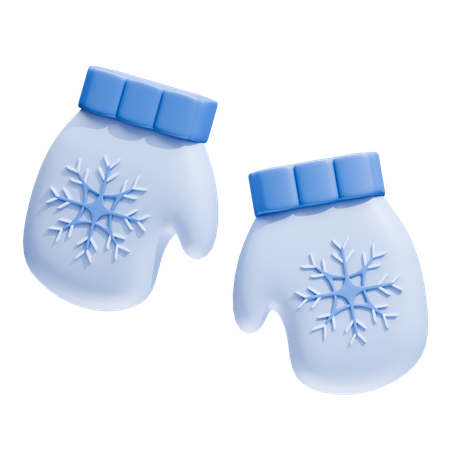 Snowflake Mittens  3D Icon